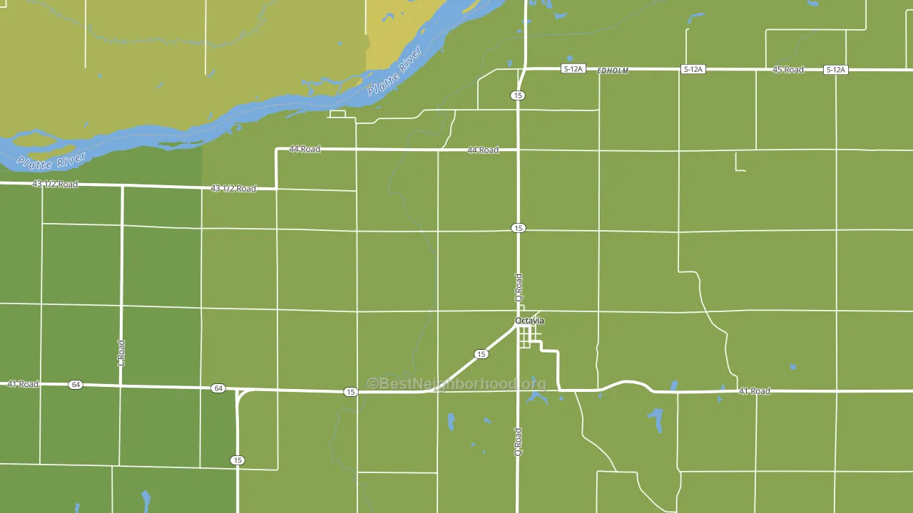 Octavia, NE block-group voter-turnout map