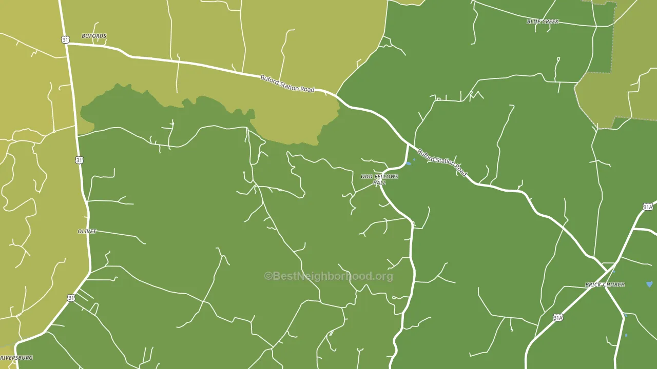 Odd Fellows Hall, TN block-group voter-turnout map