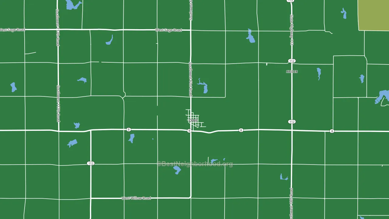 Odell, NE block-group voter-turnout map