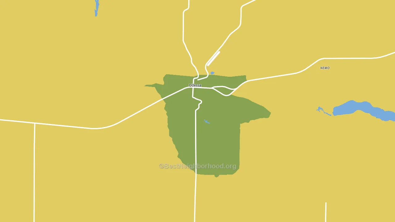 Odessa, WA block-group voter-turnout map