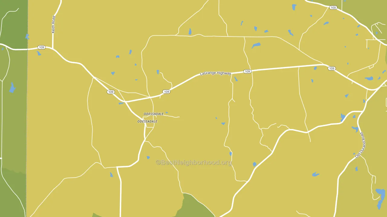 Odessadale, GA block-group voter-turnout map