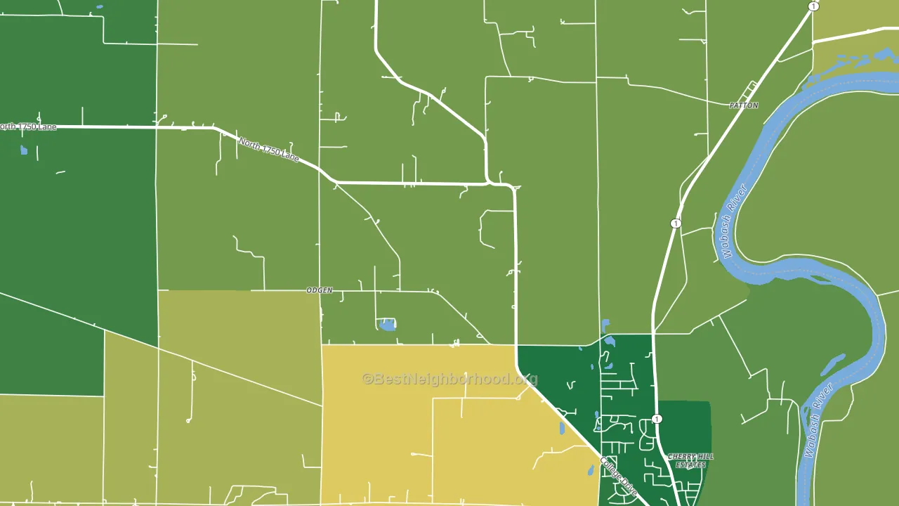 Odgen, IL block-group voter-turnout map