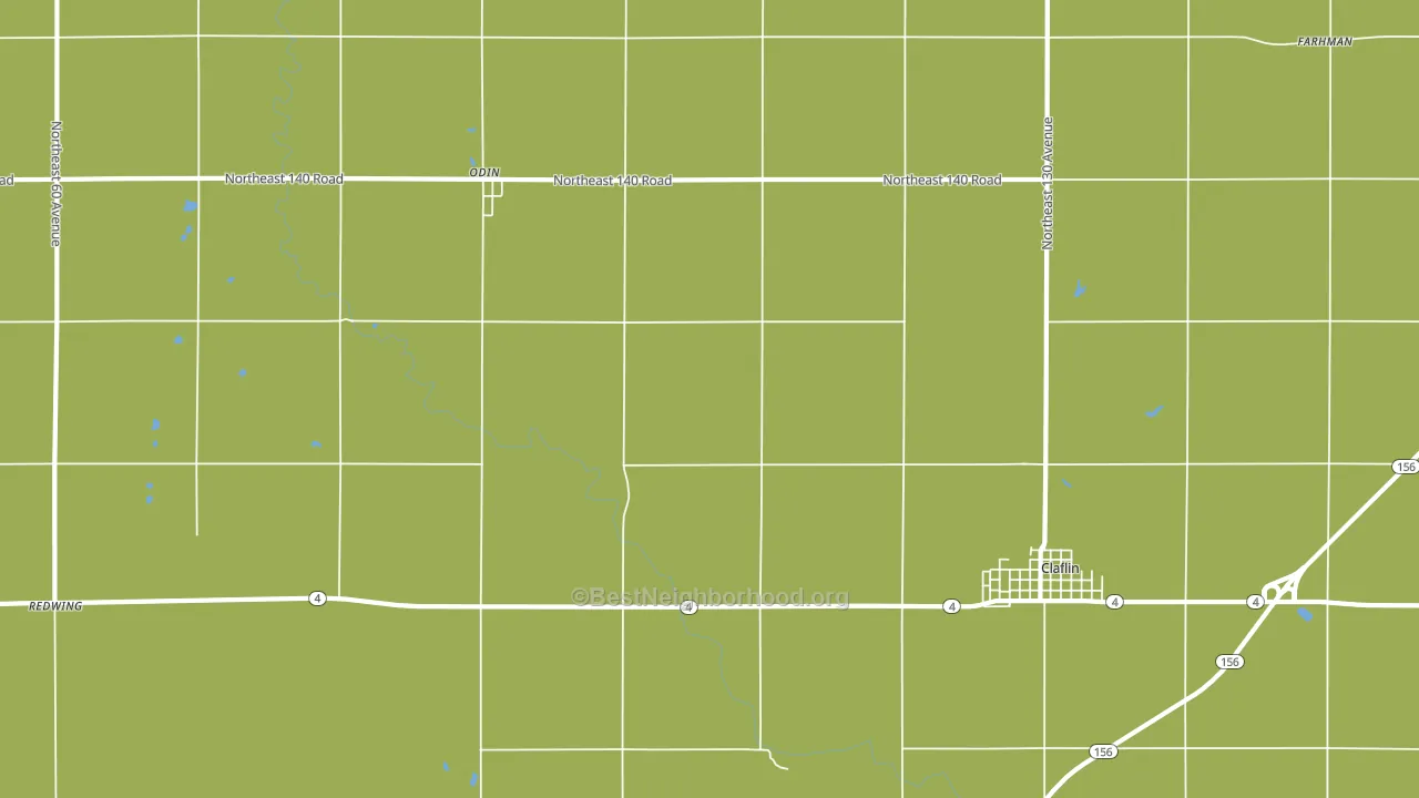 Odin, KS block-group voter-turnout map