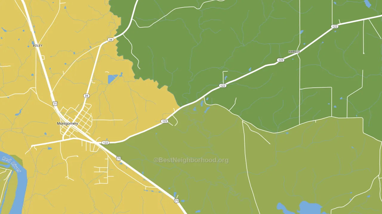 Odra, LA block-group voter-turnout map