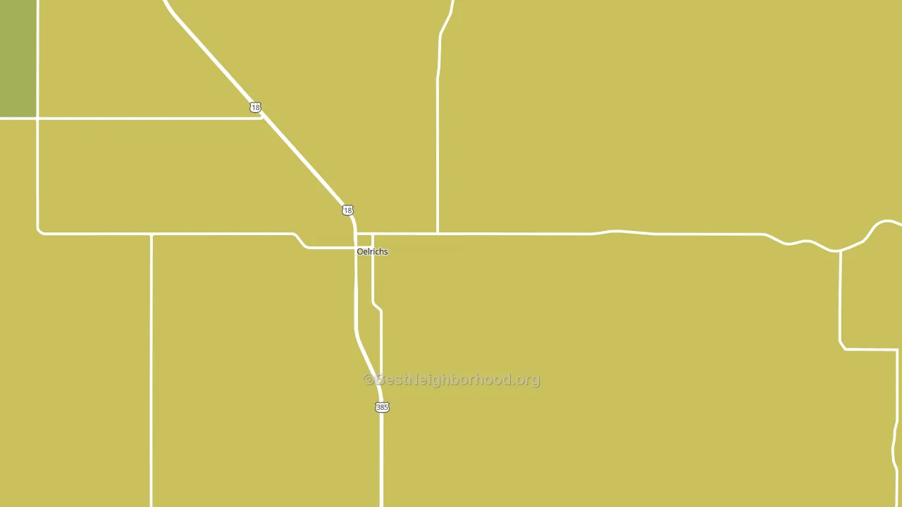 Oelrichs, SD block-group voter-turnout map