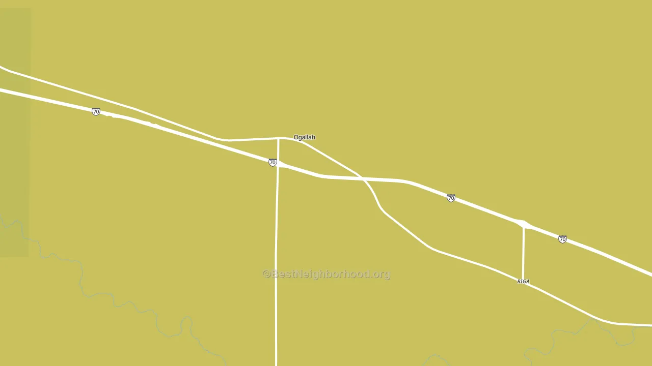 Ogallah, KS block-group voter-turnout map