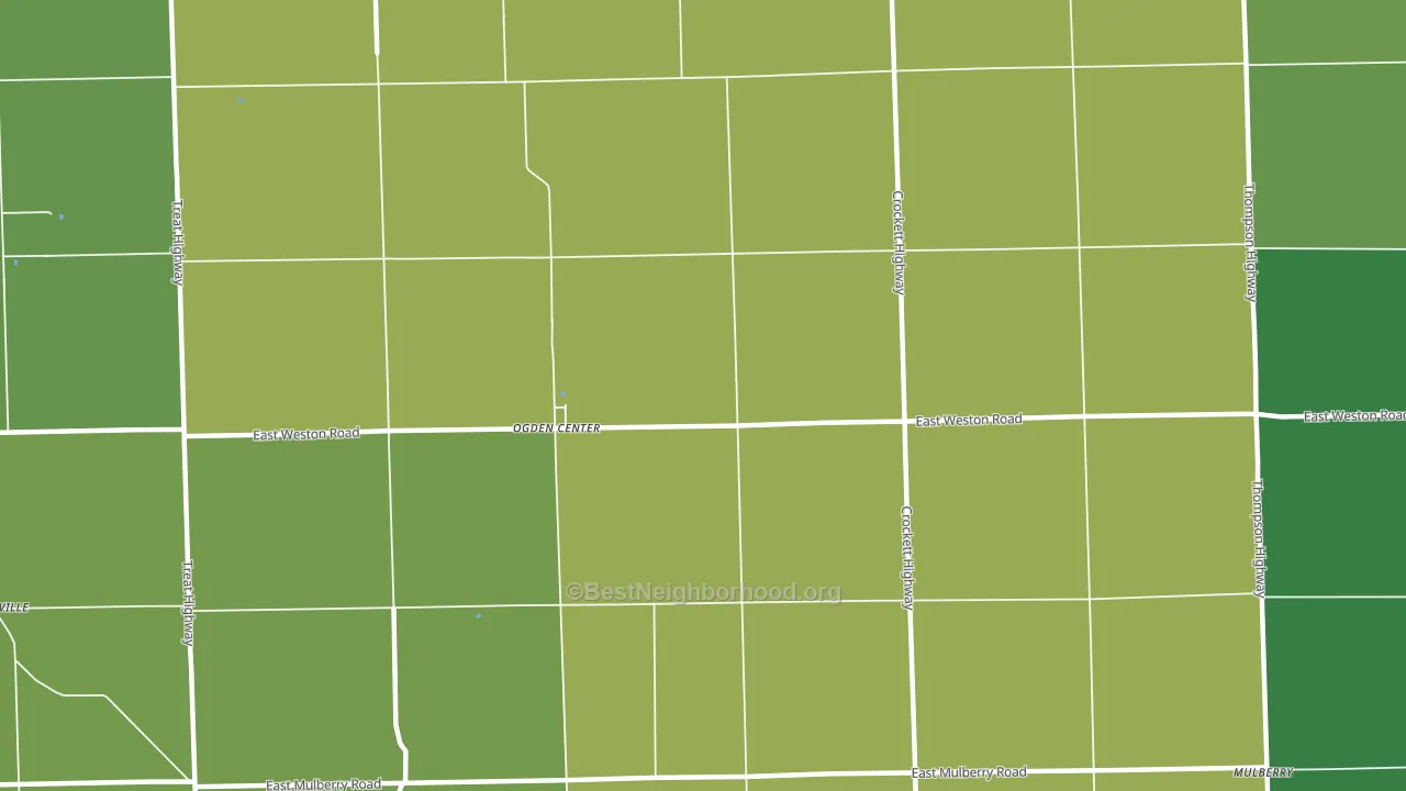 Ogden Center, MI block-group voter-turnout map