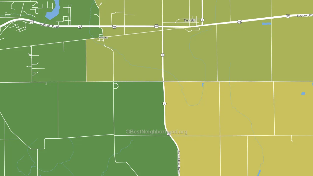 Ogden, IN block-group voter-turnout map
