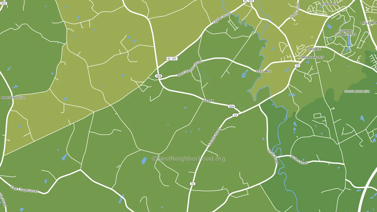 Ogden, SC block-group voter-turnout map