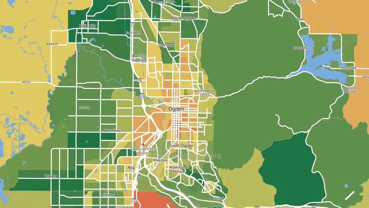 Ogden, UT block-group voter-turnout map