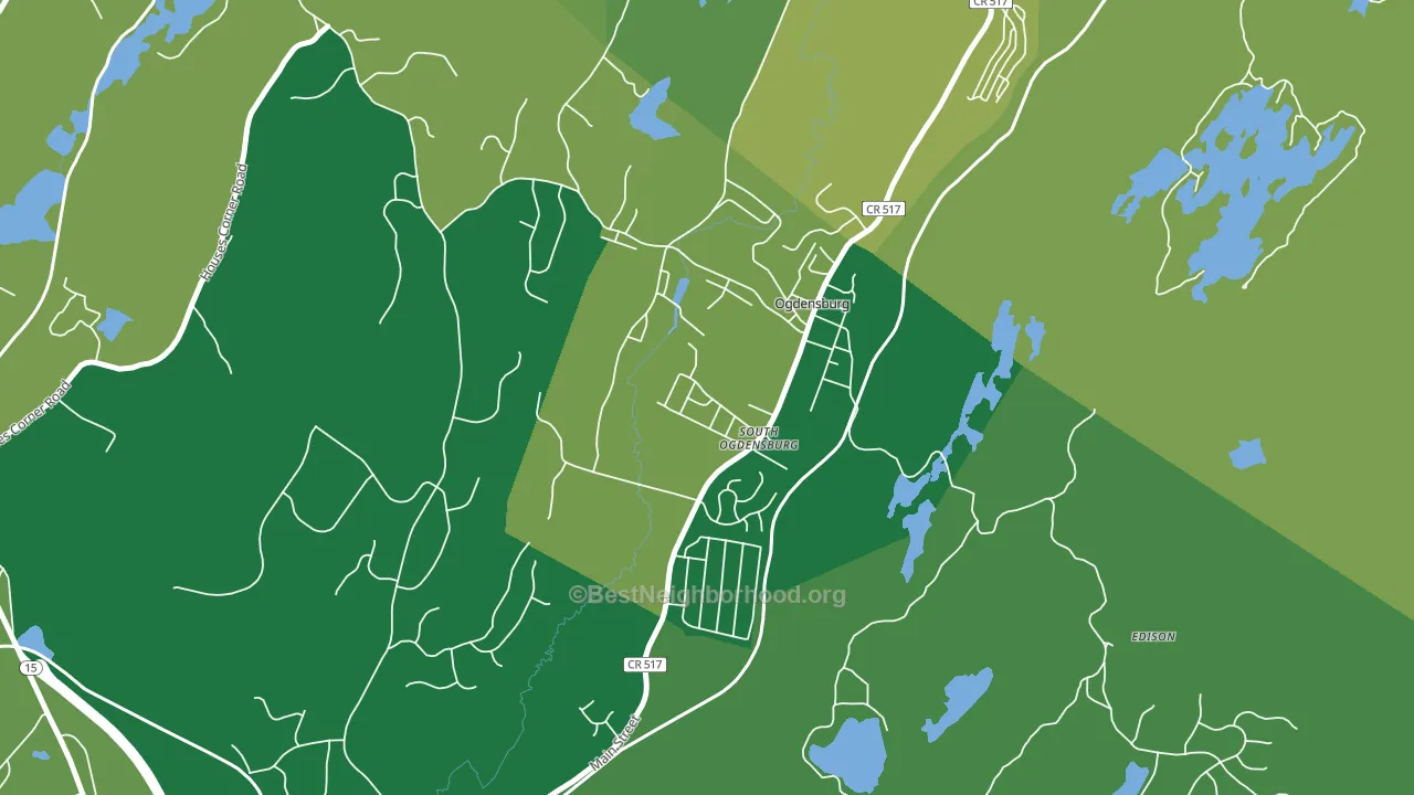 Ogdensburg, NJ block-group voter-turnout map