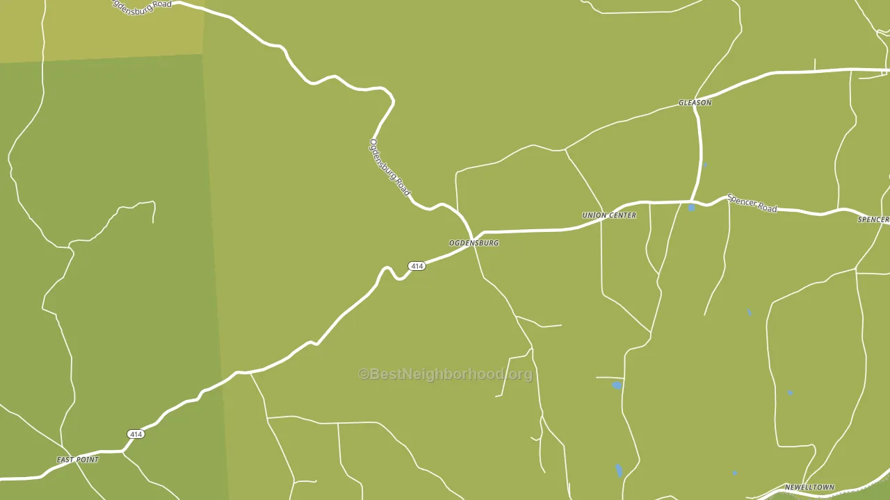 Ogdensburg, PA block-group voter-turnout map