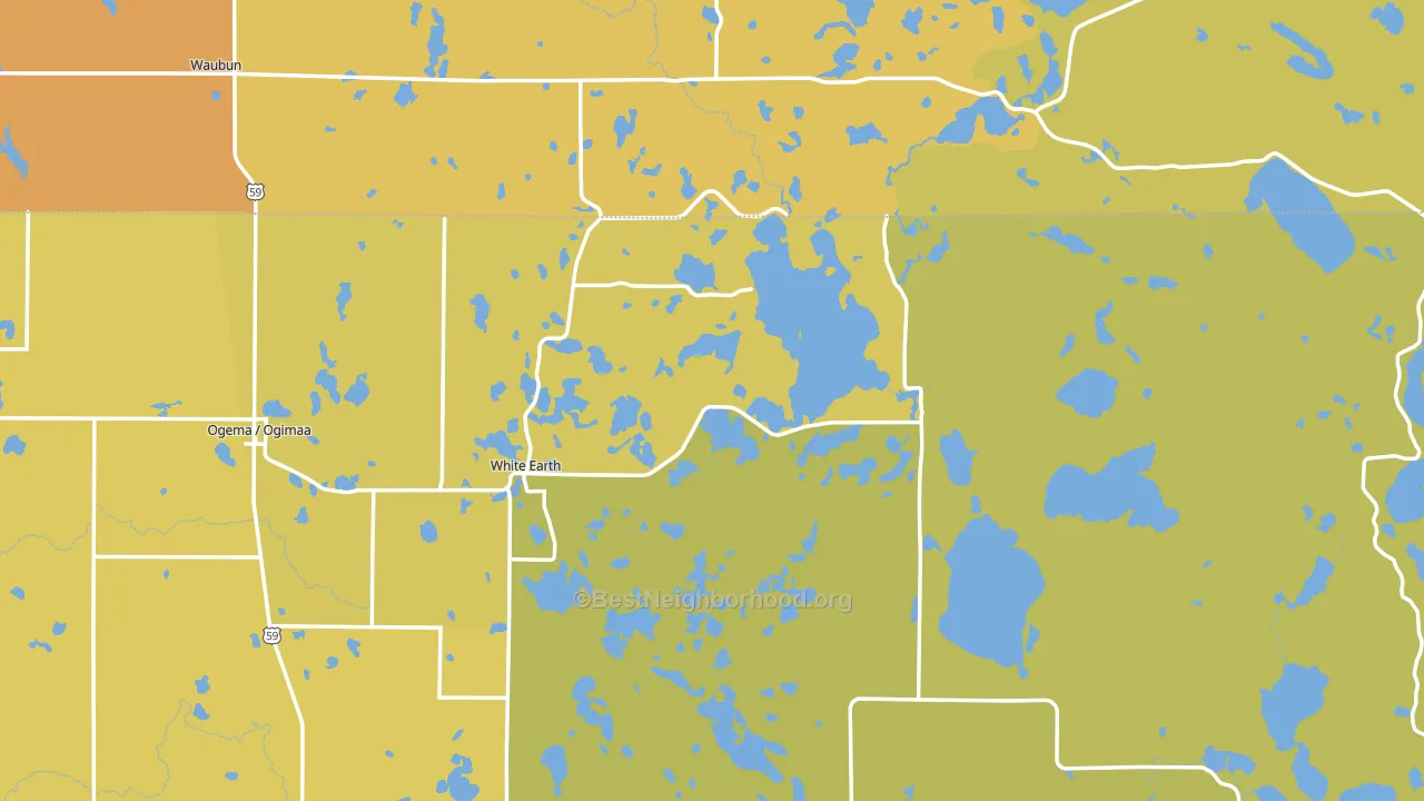 Ogema, MN block-group voter-turnout map