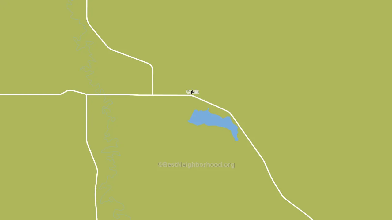 Oglala, SD block-group voter-turnout map