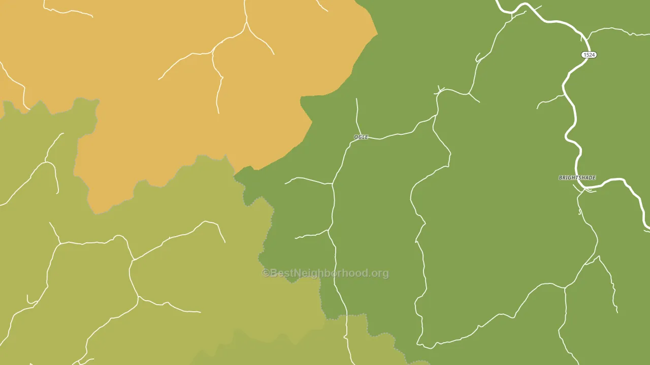 Ogle, KY block-group voter-turnout map