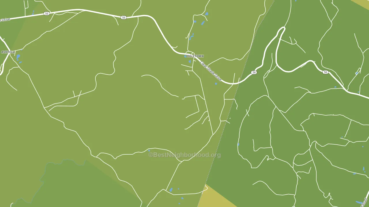 Ogletown, PA block-group voter-turnout map