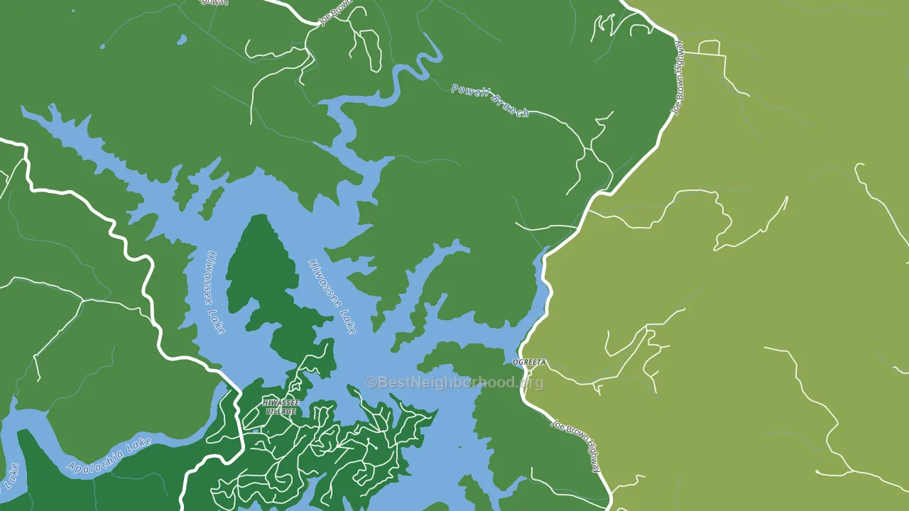 Ogreeta, NC block-group voter-turnout map