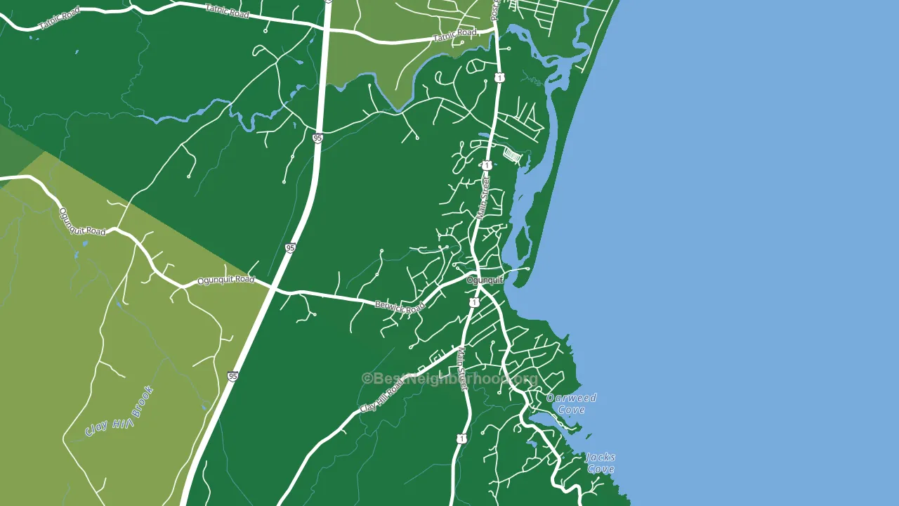 Ogunquit, ME block-group voter-turnout map