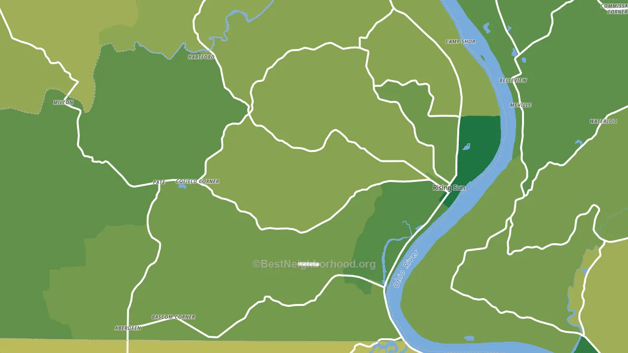 Ohio County, IN block-group voter-turnout map