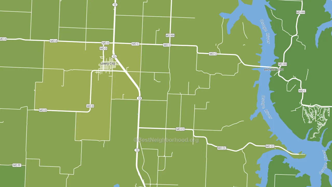 Ohio, MO block-group voter-turnout map