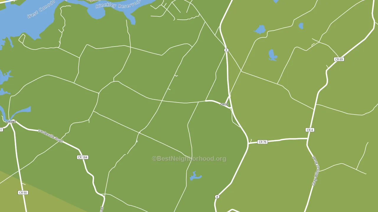 Ohio, NY block-group voter-turnout map
