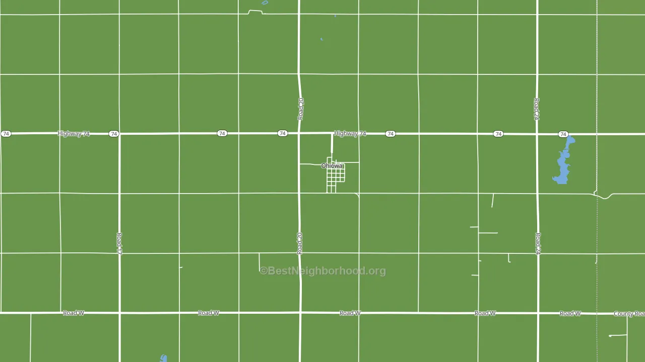 Ohiowa, NE block-group voter-turnout map
