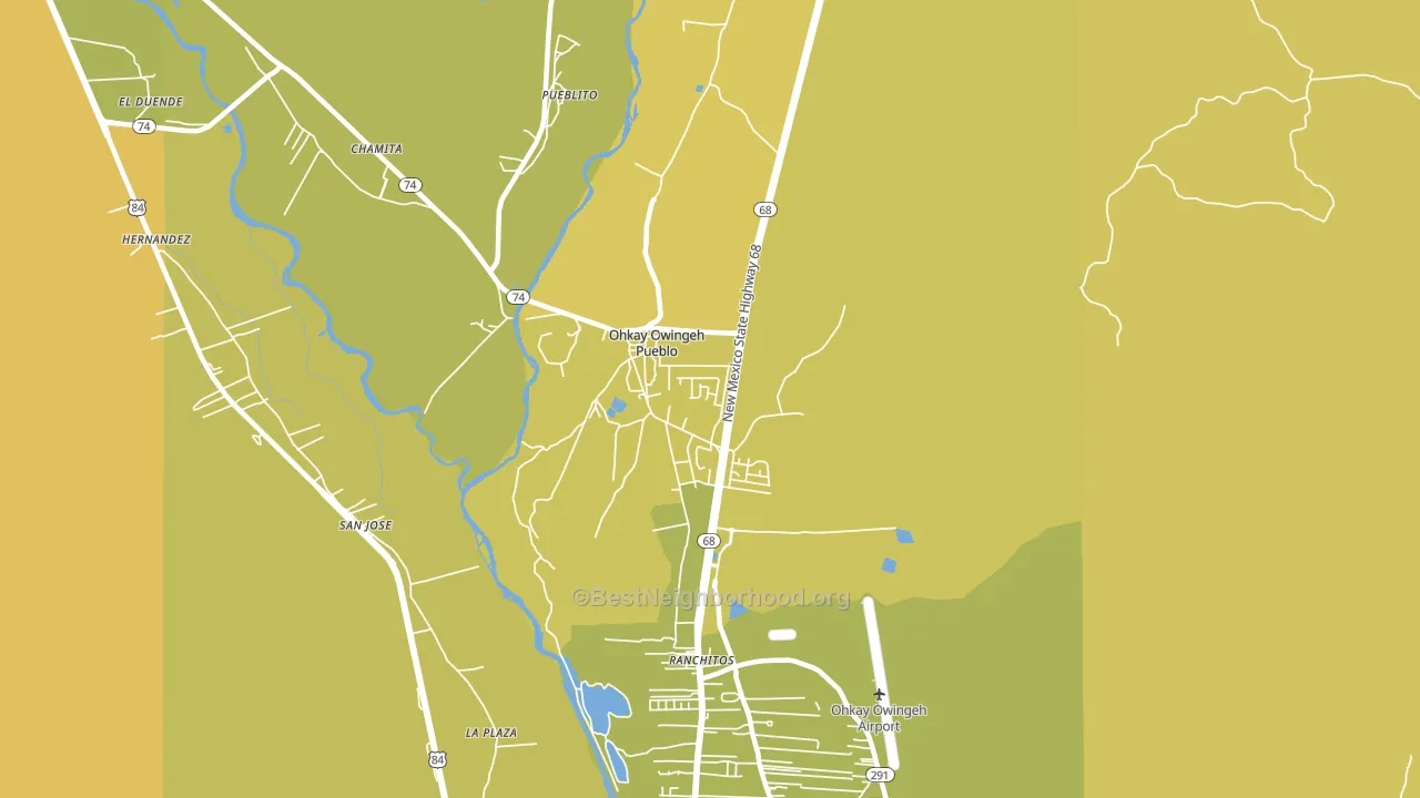 Ohkay Owingeh, NM block-group voter-turnout map