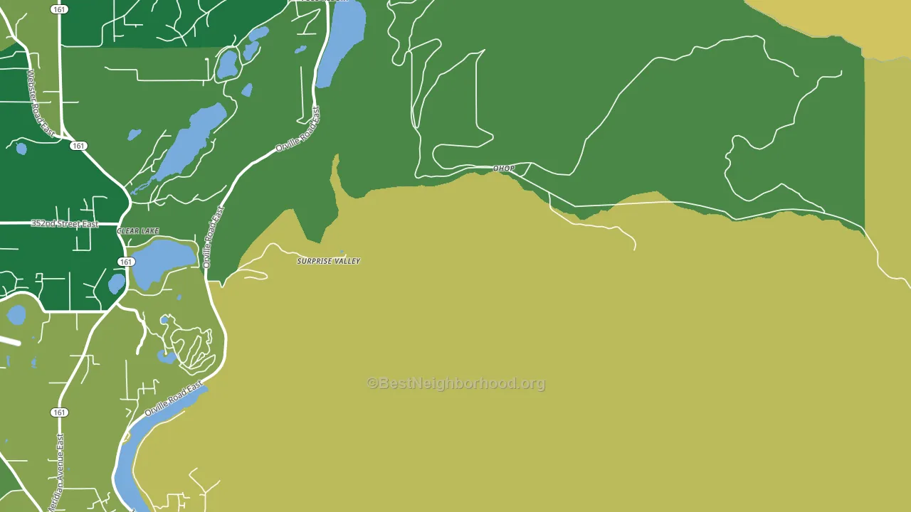 Ohop, WA block-group voter-turnout map