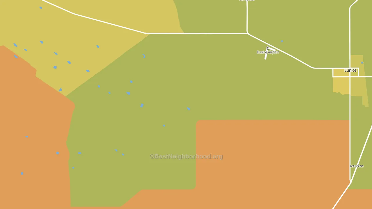 Oil Center, NM block-group voter-turnout map