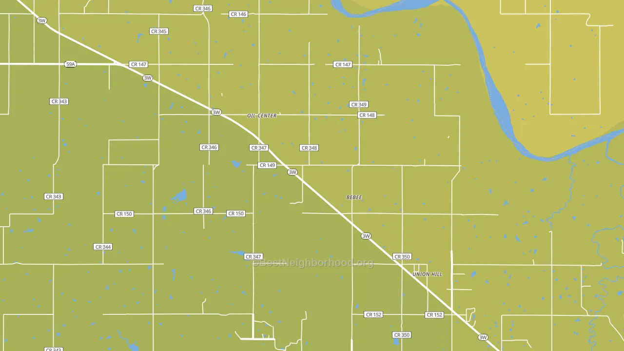 Oil Center, OK block-group voter-turnout map