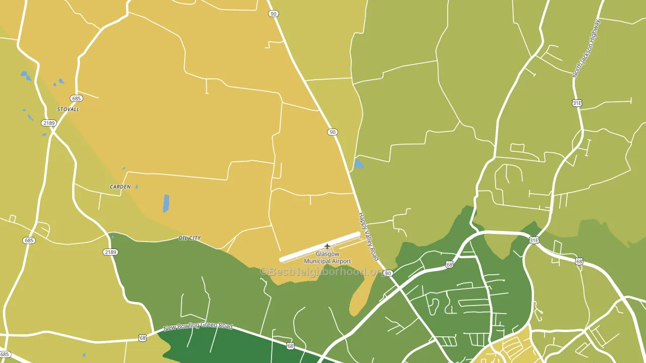 Oil City, KY block-group voter-turnout map