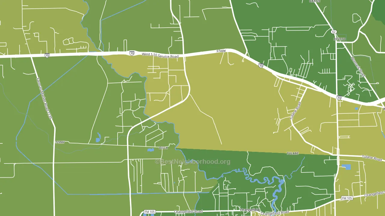 Oilla, TX block-group voter-turnout map