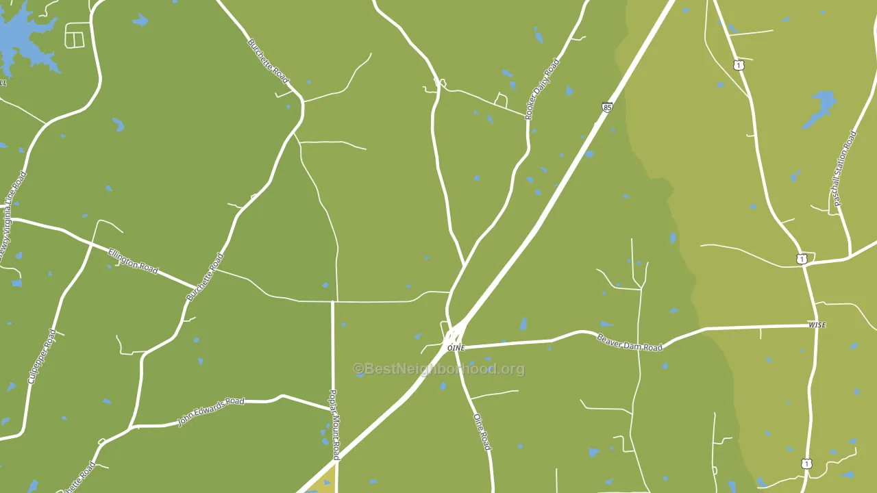 Oine, NC block-group voter-turnout map