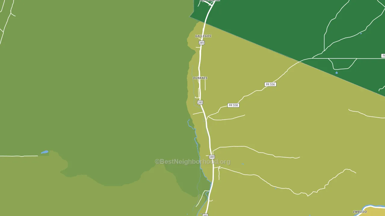Ojo Caliente, NM block-group voter-turnout map