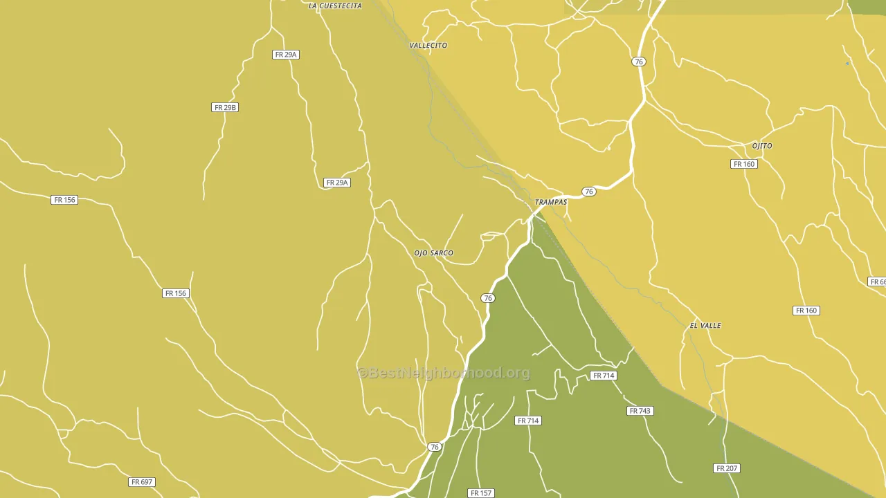 Ojo Sarco, NM block-group voter-turnout map