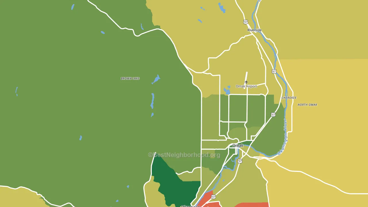 Okanogan County, WA block-group voter-turnout map