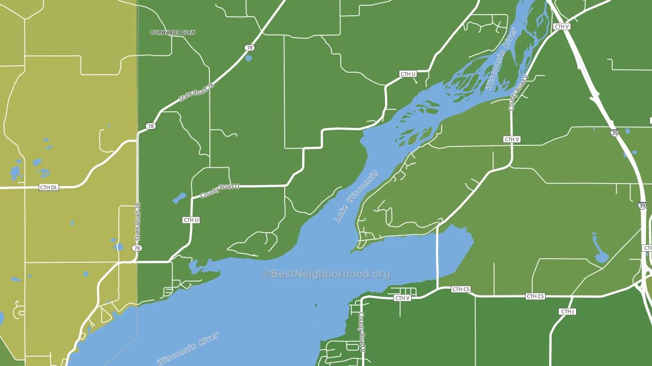 Okee, WI block-group voter-turnout map