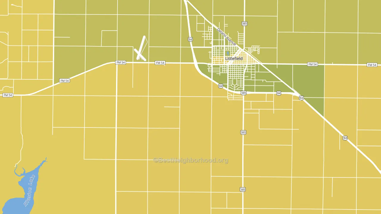 Oklahoma Flat, TX block-group voter-turnout map