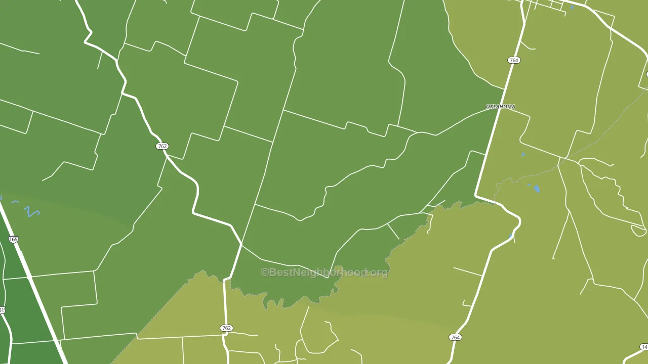 Oklahoma, KY block-group voter-turnout map