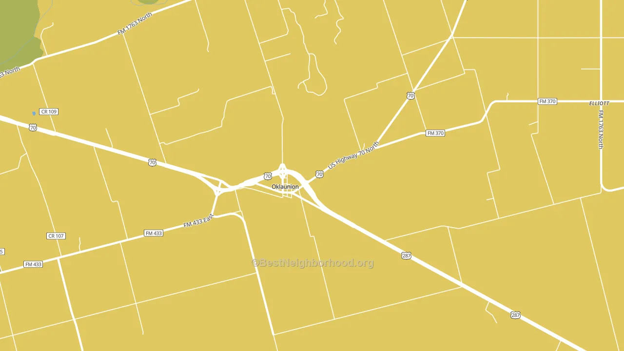 Oklaunion, TX block-group voter-turnout map