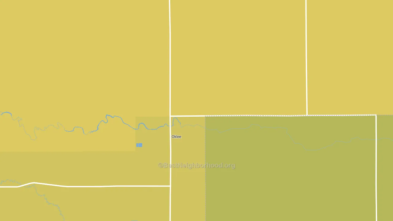 Oklee, MN block-group voter-turnout map