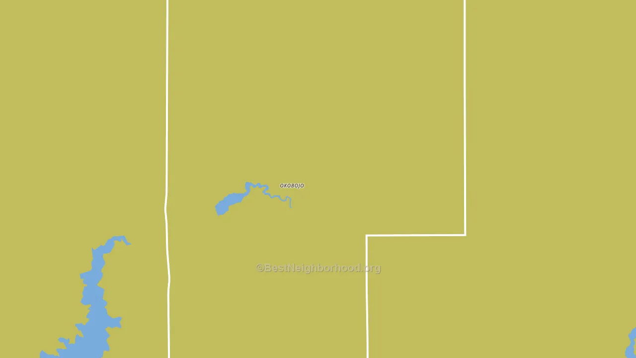 Okobojo, SD block-group voter-turnout map