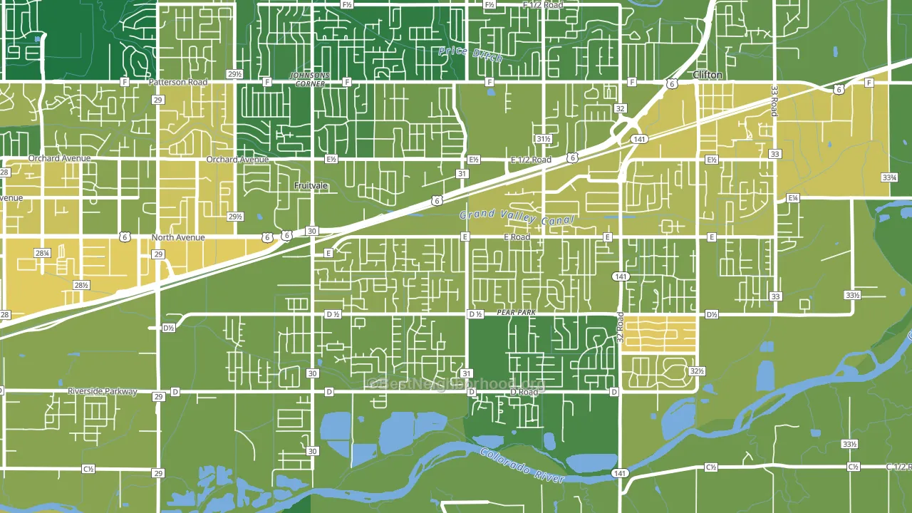 Ol Sun, Clifton, CO block-group voter-turnout map