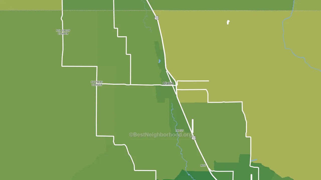 Olathe, CO block-group voter-turnout map
