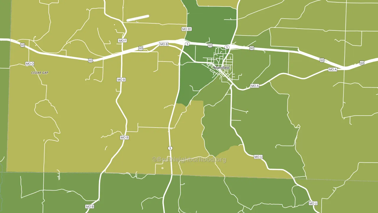 Olathia, MO block-group voter-turnout map