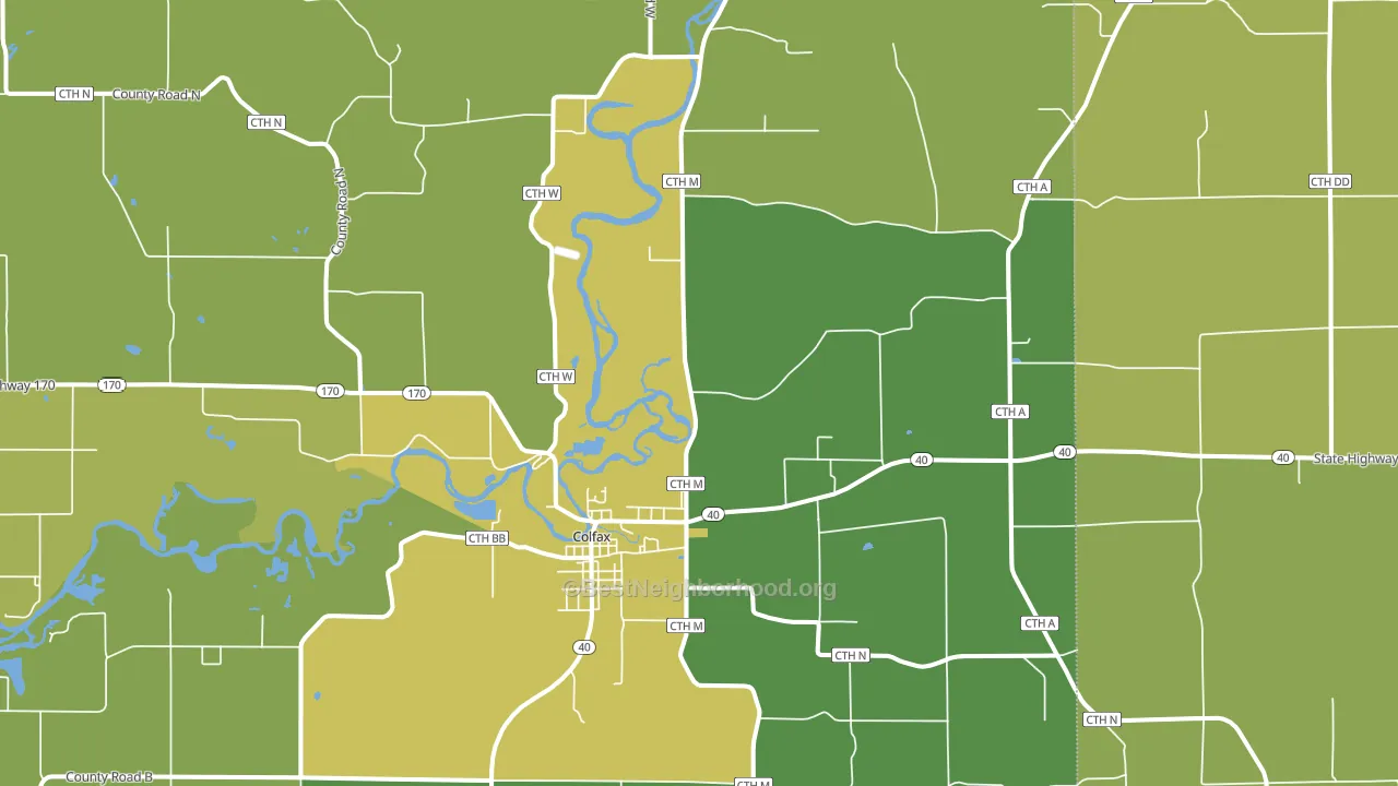 Old Albertville, WI block-group voter-turnout map