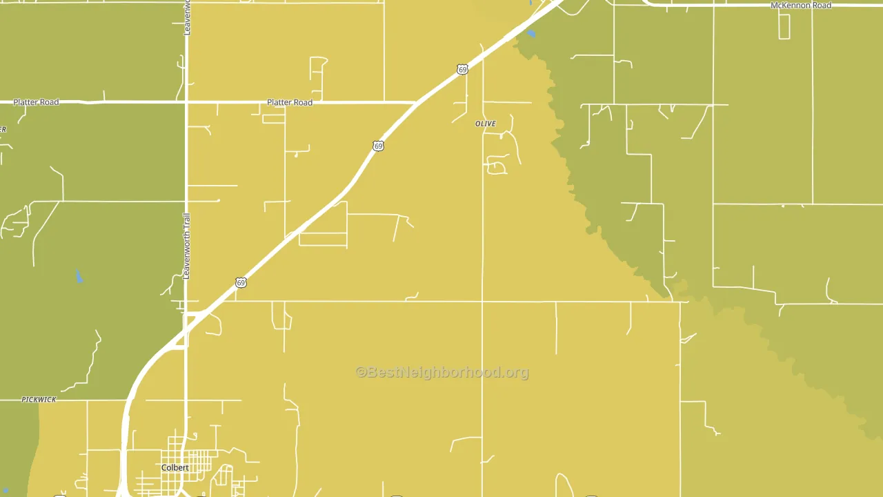 Old Allison, OK block-group voter-turnout map