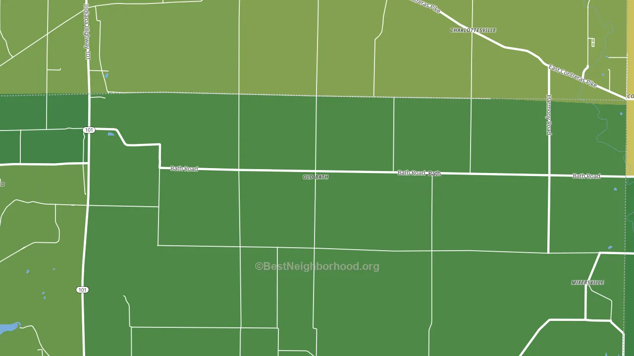 Old Bath, IN block-group voter-turnout map