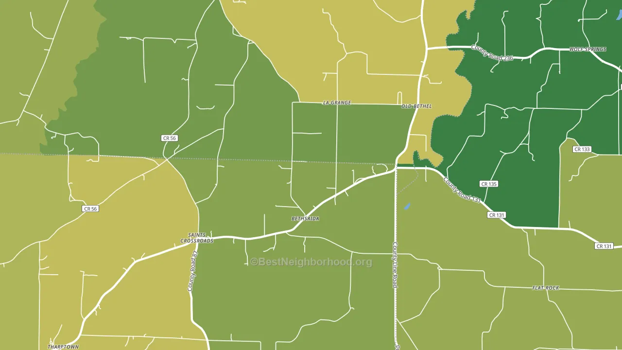 Old Bethel, AL block-group voter-turnout map