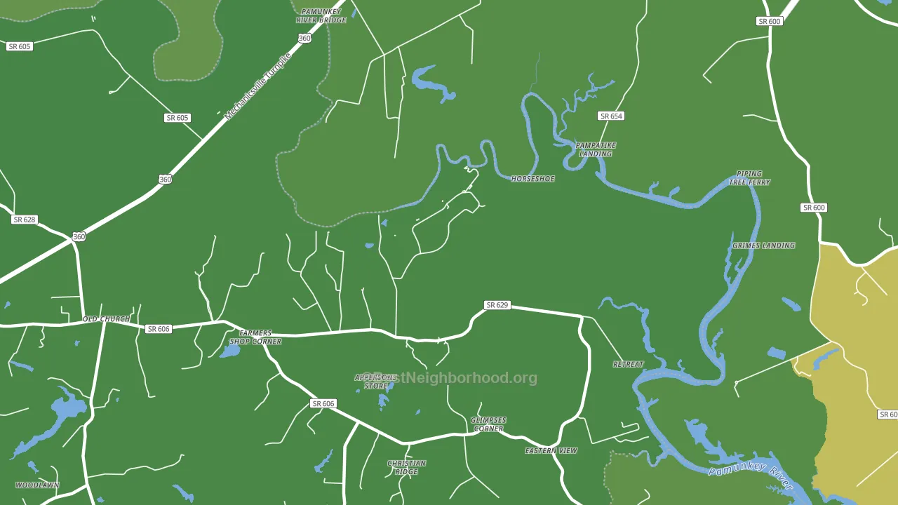 Old Church, VA block-group voter-turnout map